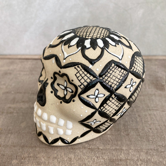 Hand painted black skull