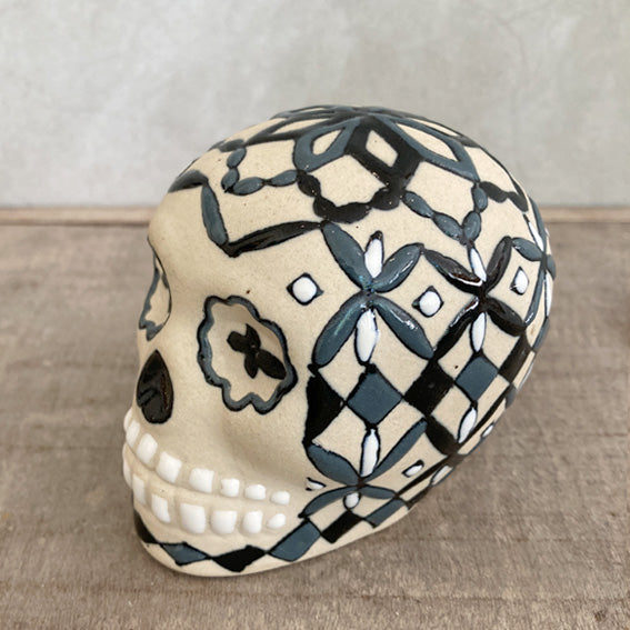 Hand painted black skull