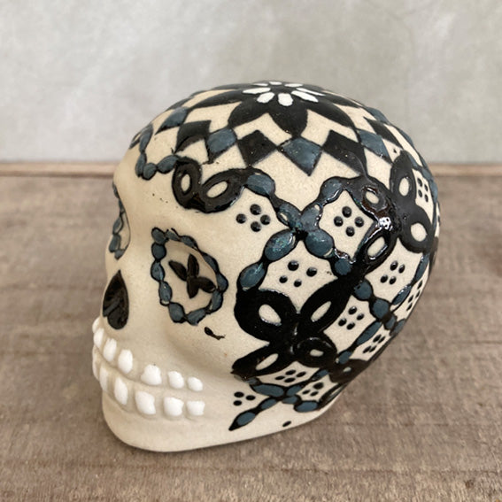 Hand painted black skull