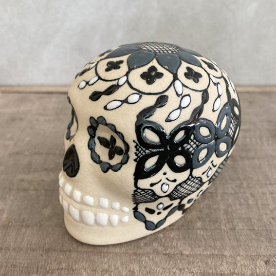 Hand painted black skull