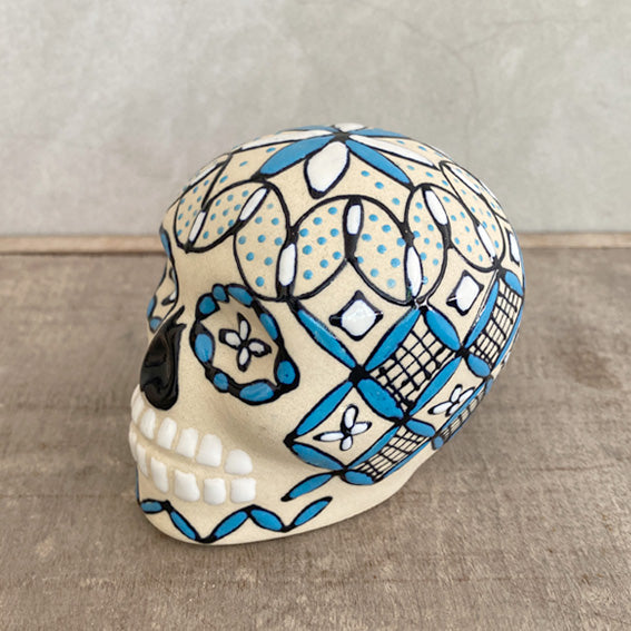 Hand painted blue skull