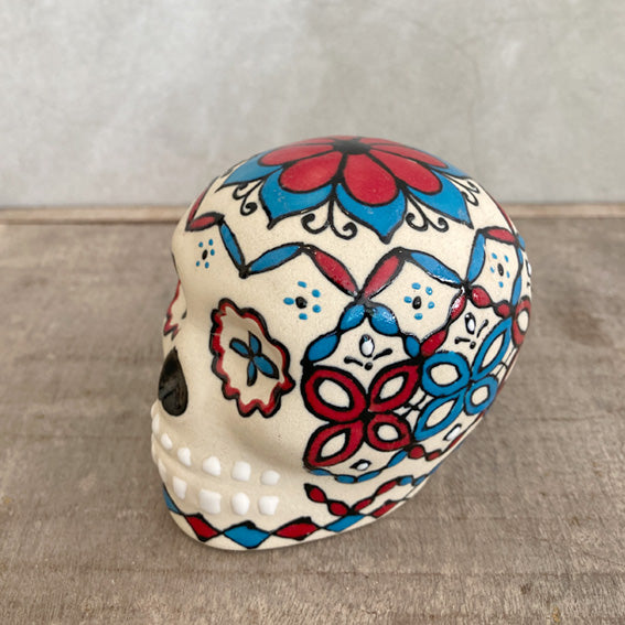 Hand painted red skull