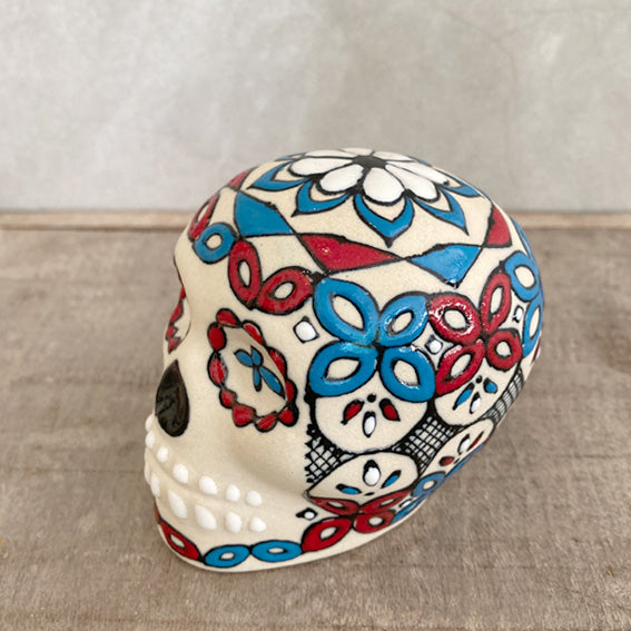 Hand painted red skull