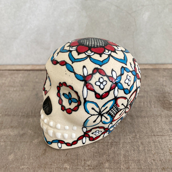 Hand painted red skull
