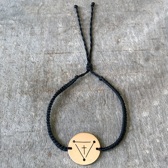 Archangel copper & macrame bracelet