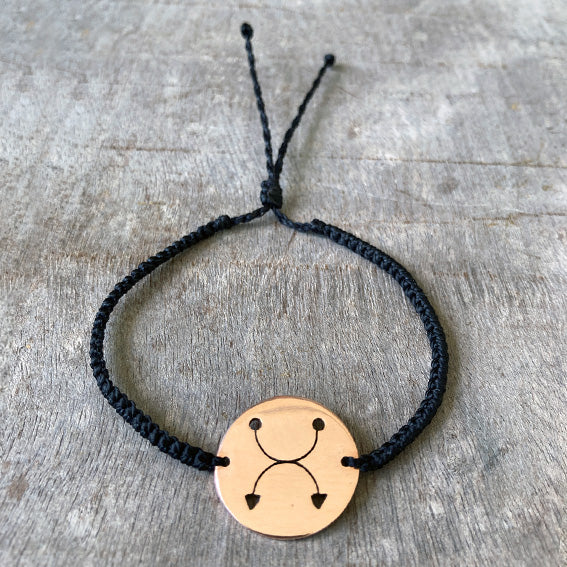 Archangel copper & macrame bracelet