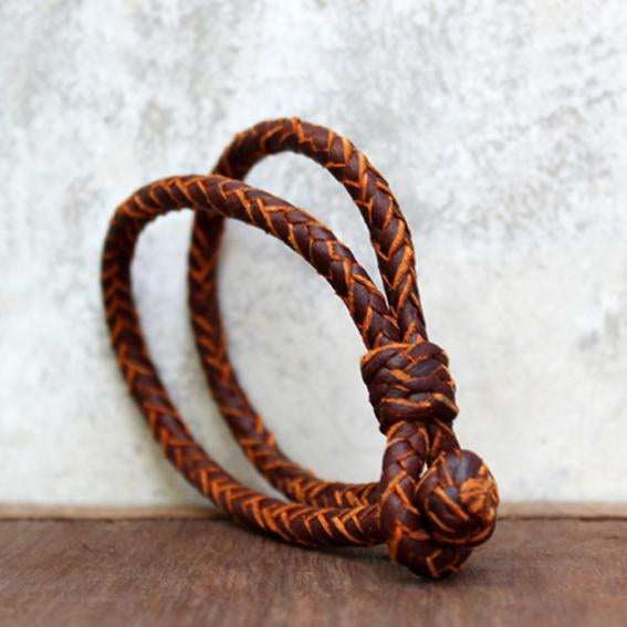 Double Round leather bracelet