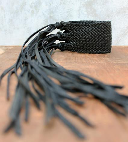 Fringe leather bracelet