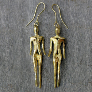 Couple brass earrings