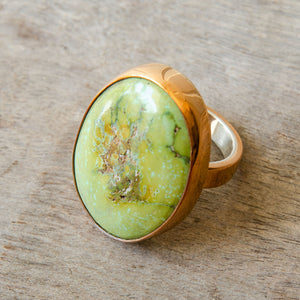 Copper ring with turquoise