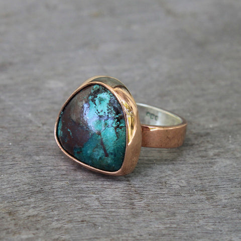 Copper ring with turquoise arizona