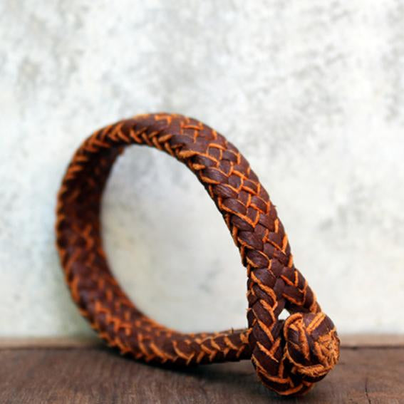Square leather bracelet